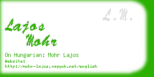 lajos mohr business card